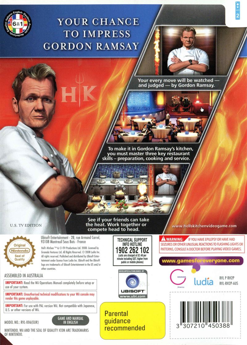 Similar Video Games Like Hells Kitchen The Game 2008